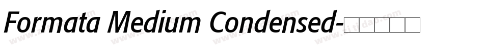 Formata Medium Condensed字体转换